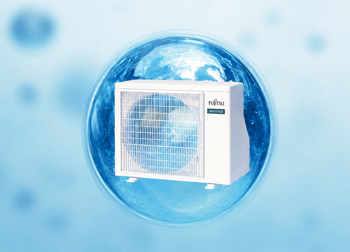 Blue Fin: protección anticorrosión para mayor durabilidad Blue Fin: protección anticorrosión para mayor durabilidad  La tecnología Blue Fin incorpora un recubrimiento especial anticorrosivo en la batería de condensación de la unidad exterior. Esta protección resulta especialmente útil en zonas costeras o ambientes donde la humedad y la salinidad pueden afectar al equipo.  Gracias a este recubrimiento, se mejora la resistencia de la unidad exterior, se protege el intercambiador y se ayuda a alargar la vida útil del aire acondicionado. Es una prestación clave para mantener el rendimiento del equipo durante más tiempo.